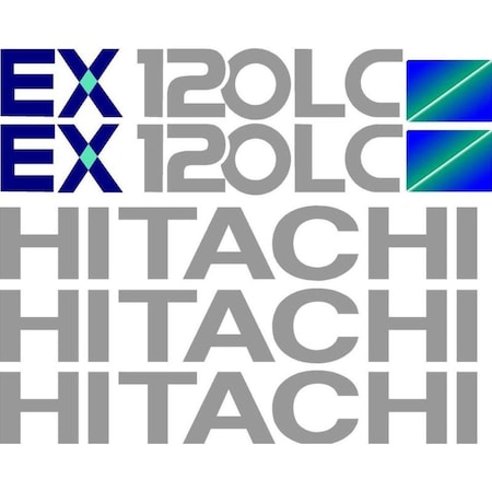 Aftermarket Decal Set for Hitachi EX 120LC Excavator HTEX120-5DECALSET